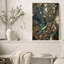 Tableau sur toile aux formes géométriques abstraites turquoise et or-661051556