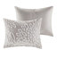 Housse de couette en coton 3 pièces pour lit très grand / très grand - gris chaud avec motif floral