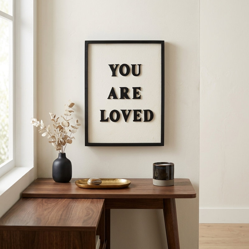 Enseigne blanche «You Are Loved» Mireille