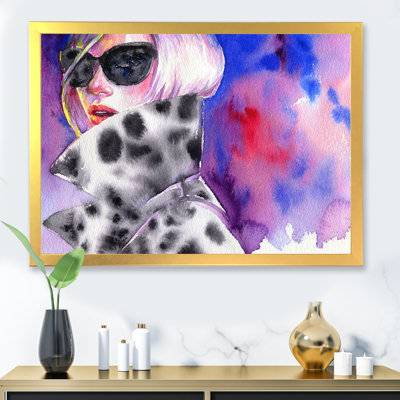«Elegant Fashion Woman», art mural sur toile glamour
