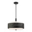 Lustre tambour 4 lumières à abat-jour Bevil