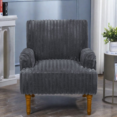 Chaises d'appoint confortables, style moderne en velours côtelé pour la maison