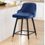 Swivel Upholstered 26"/29" Counter & Bar Stool With Solid Metal Frame and Velvet Back-12072511-28795500