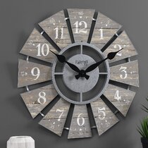 Sunburst 22.5 Indoor/Outdoor Wall Clock with Hygrometer and