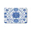 Tapis bleu et blanc en porcelaine 24 po x 36 po pour porte d'entrée