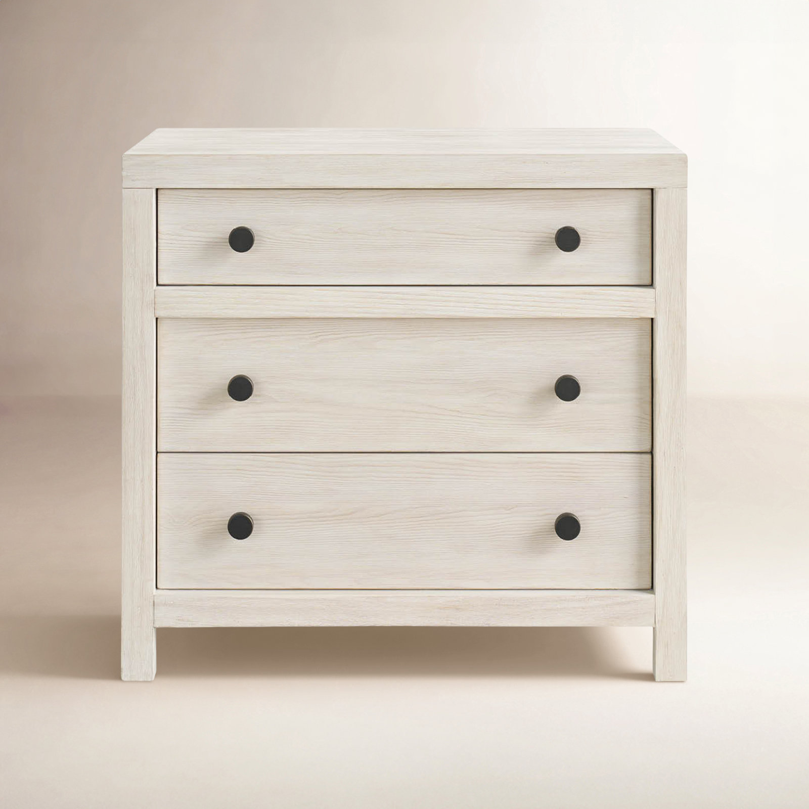 Baxley 3 - Drawer Nightstand, Ivory