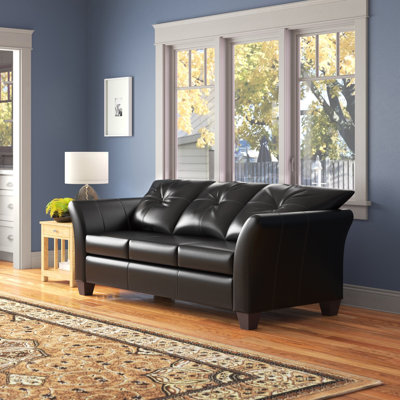 85'' Faux Leather Sofa