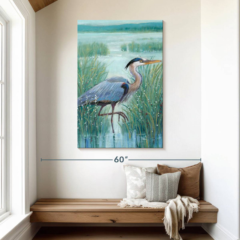Brampt Wetland Heron I, 48" H x 32" W