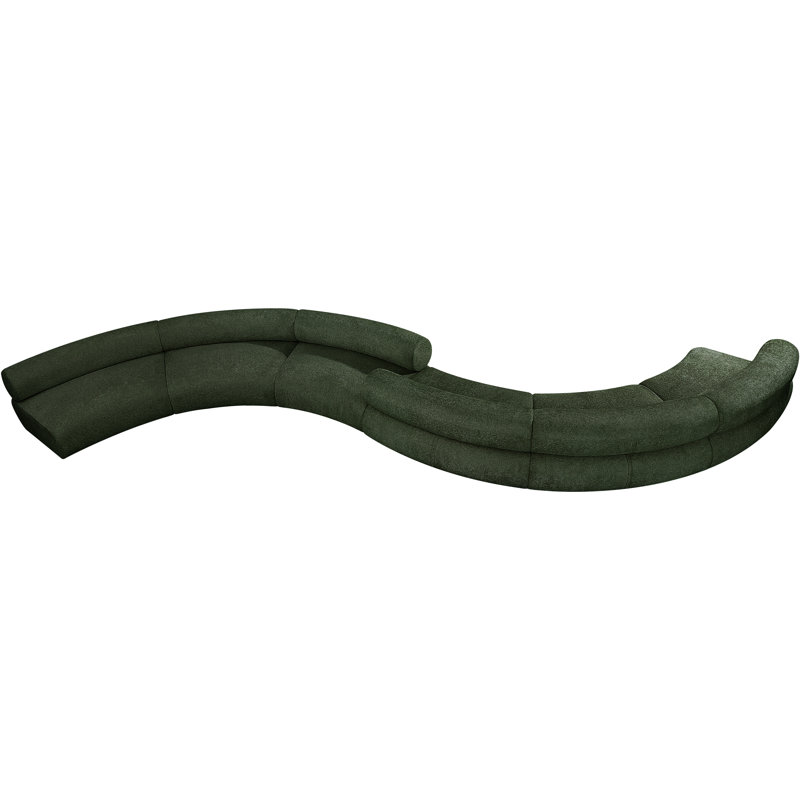 Canapé modulaire rembourré 280 po Bale, Tissu chenille vert