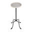 Esmeray 10 in. W Round Marble and Iron Side Table