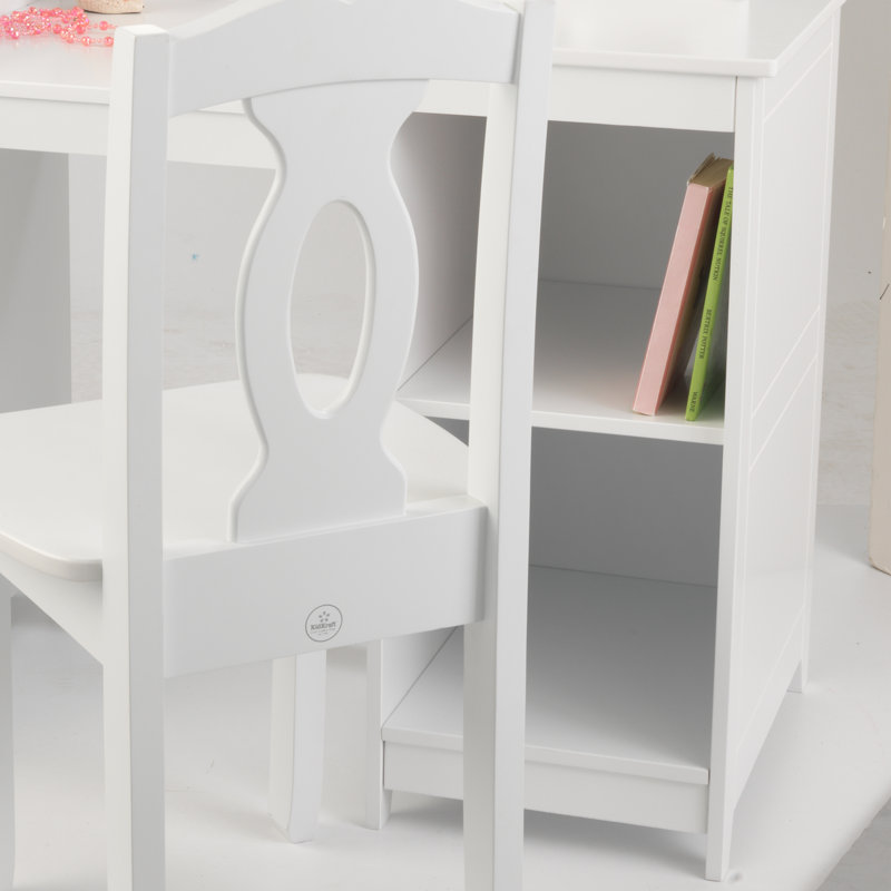 Kids Vanity Dressing Table & Chair Set with Mirror