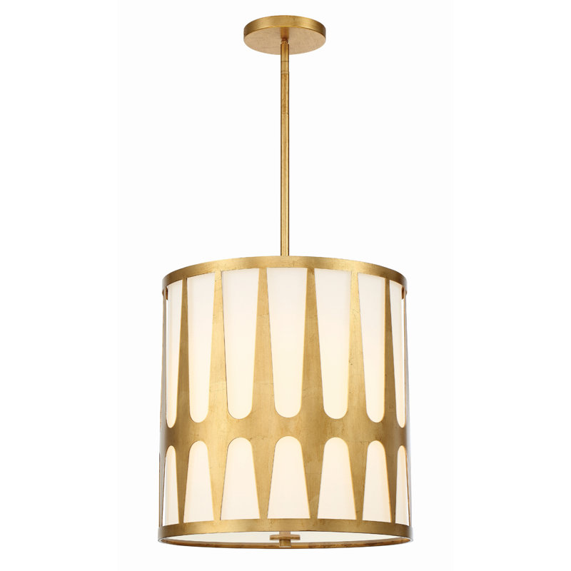 Athziri 4 - Light Lantern Drum Pendant, Gold