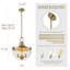 Luminaire suspendu en verre 3 lumières