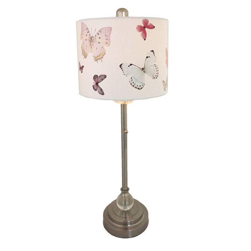 Lampe en cristal 28 po, Nickel