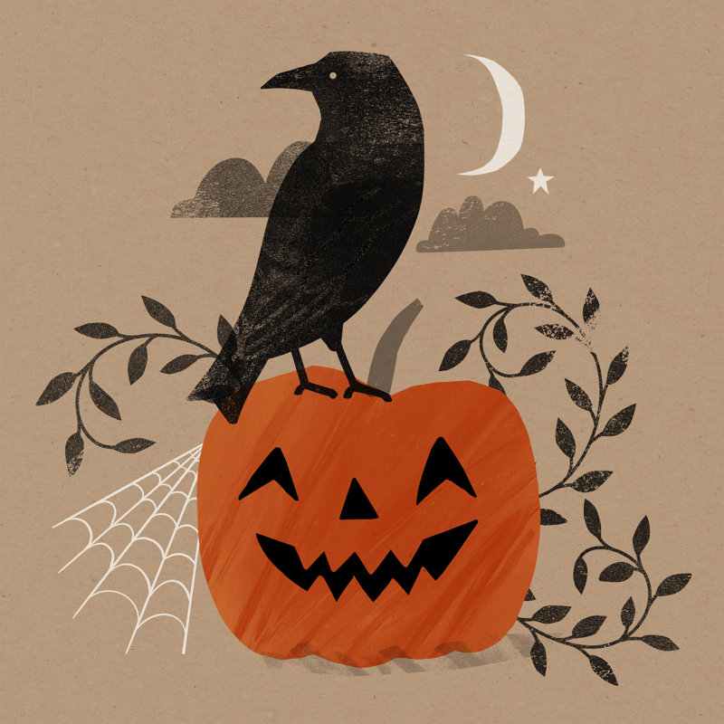 Graphique Halloween II, H 12 po x l 12 po