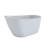 60" Freestanding Acrylic Bathtub with Pop-Up Drain and Integrated Overflow, Glossy White Finish, Brushed Gold Drain Cover