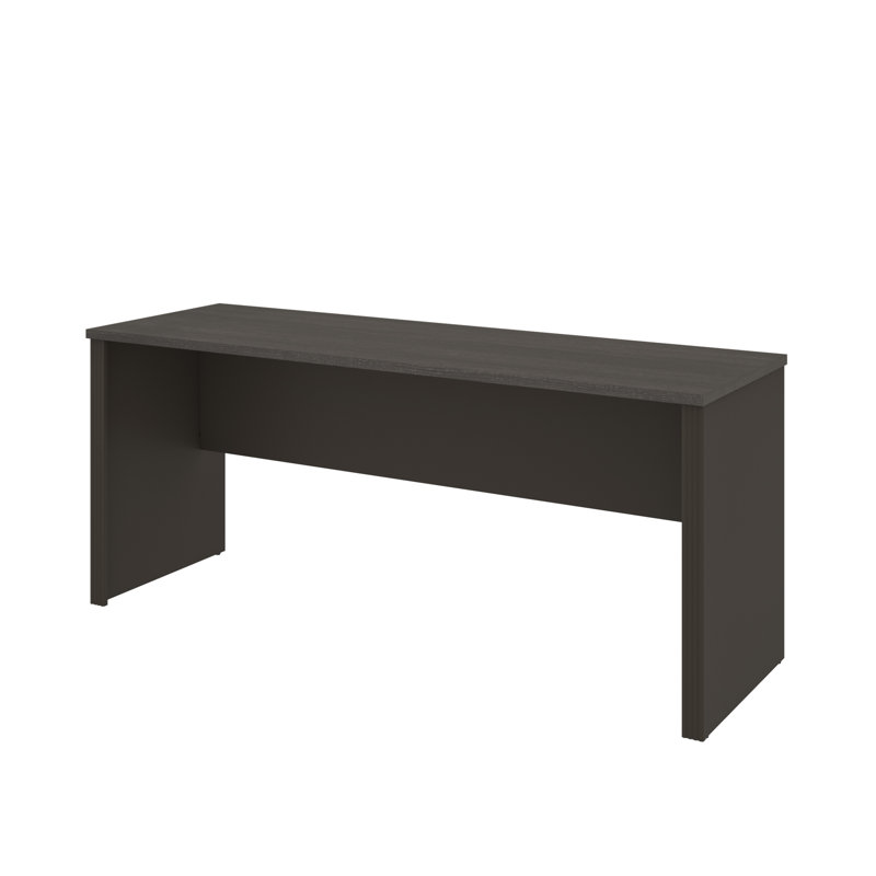 Balendin 30.4" H x 71.1" W Desk Hutch, Bark Gray/Slate