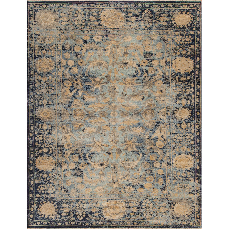 Shangri-La Hand Knotted Wool Indoor Rug, Rectangle 9' x 12'