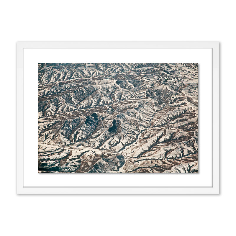 Earth III Print by Jakob Wagner, White, 34" H x 48" W x 2.5" D
