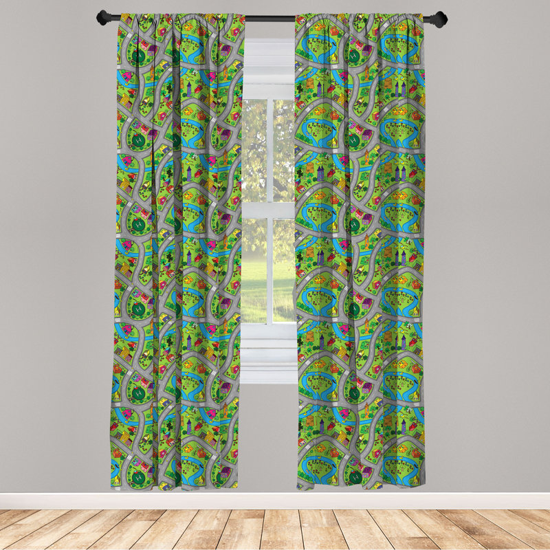 Room Darkening Sliding Panel Pair, 28" x 95", Green
