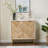 White and Gold Storage Cabinet with 2 Doors, Modern Buffet Sideboard Cabinet with Storage,Accent Cabinet for Living Room, Dining Room, Entryway