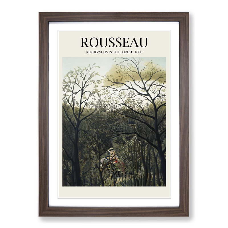 Rendezvous in the Forest by Henri Rousseau - Picture Frame Graphic Art, 65cm H x 48cm W x 2cm D