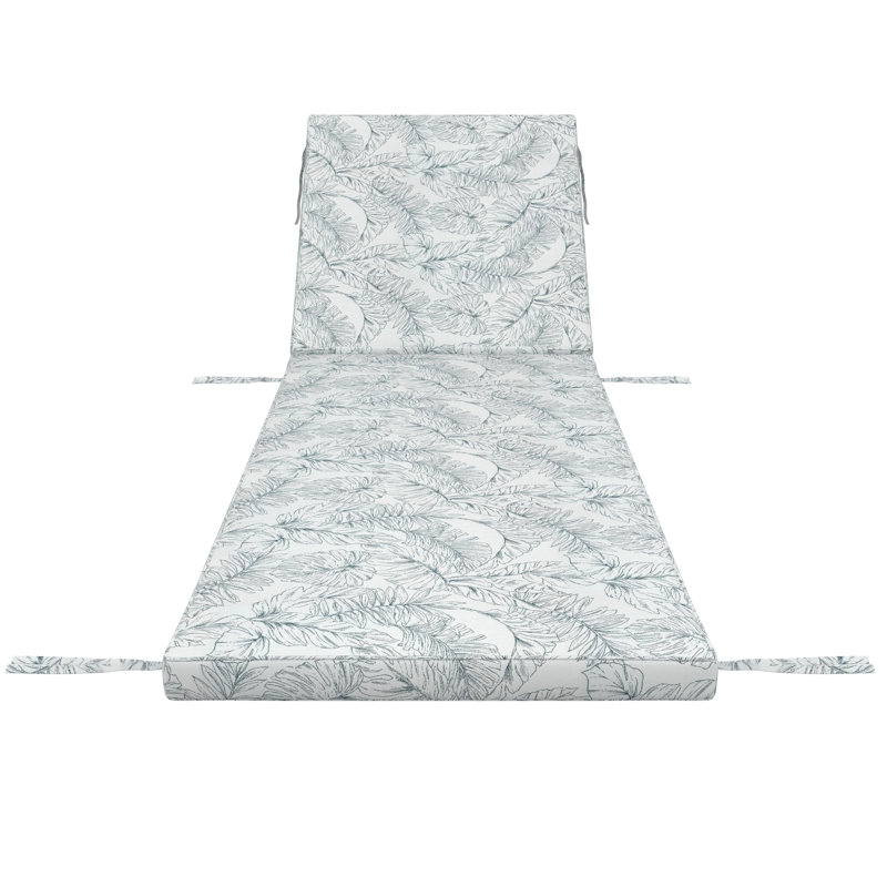 Outdoor Chaise Cushion With Sunbrella Fabric, 26" W x 80" D, Sunbrella® Calm Laurel