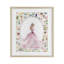 Princesse rose avec bordure perlée, reproduction encadrée sous verre, design par Christine Simpson Art-1688940368-1688940370