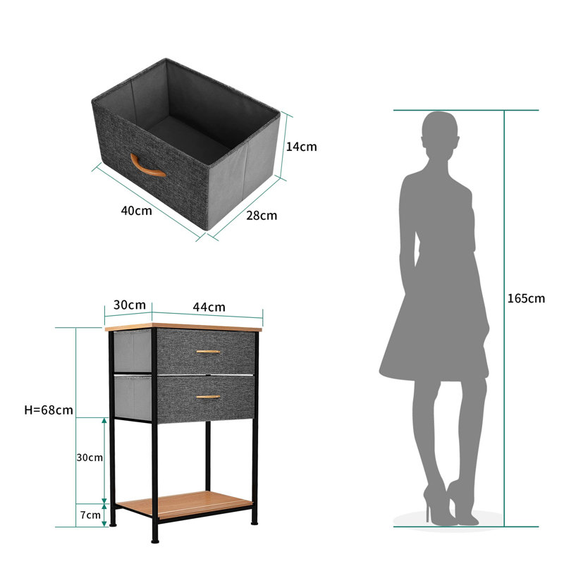 Leeks 2 Drawer Storage Drawer