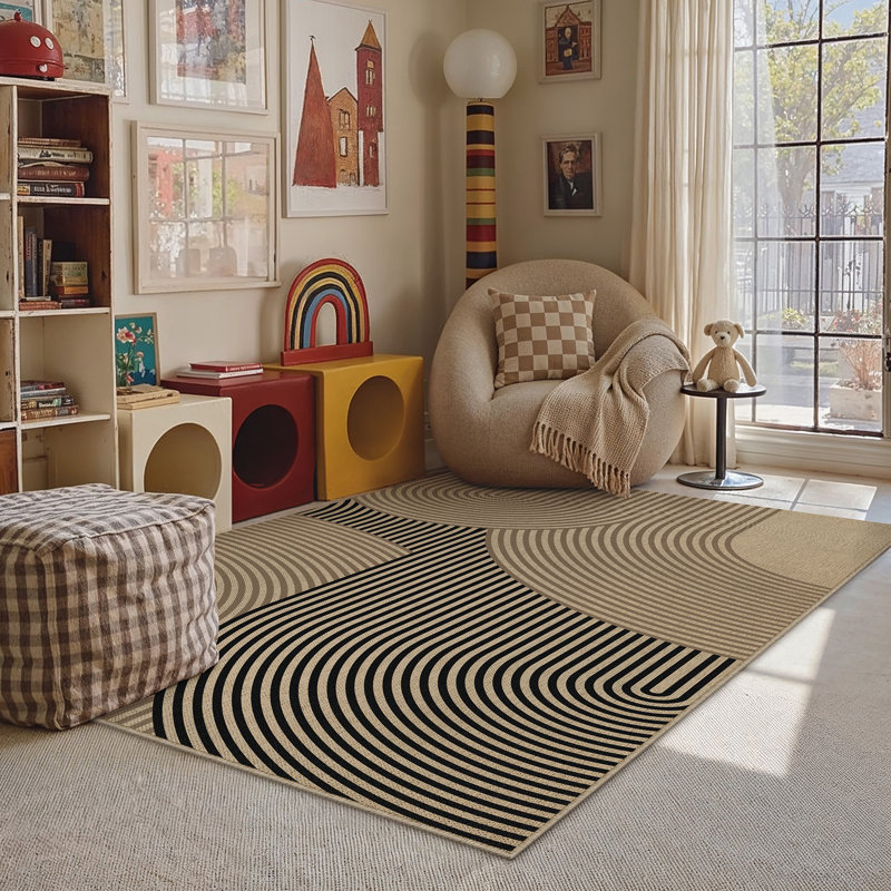 Tapis en lin Linea, Rectangle 3'4" x 5'