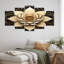 Teagin - lotus 5 pièces d'art mural