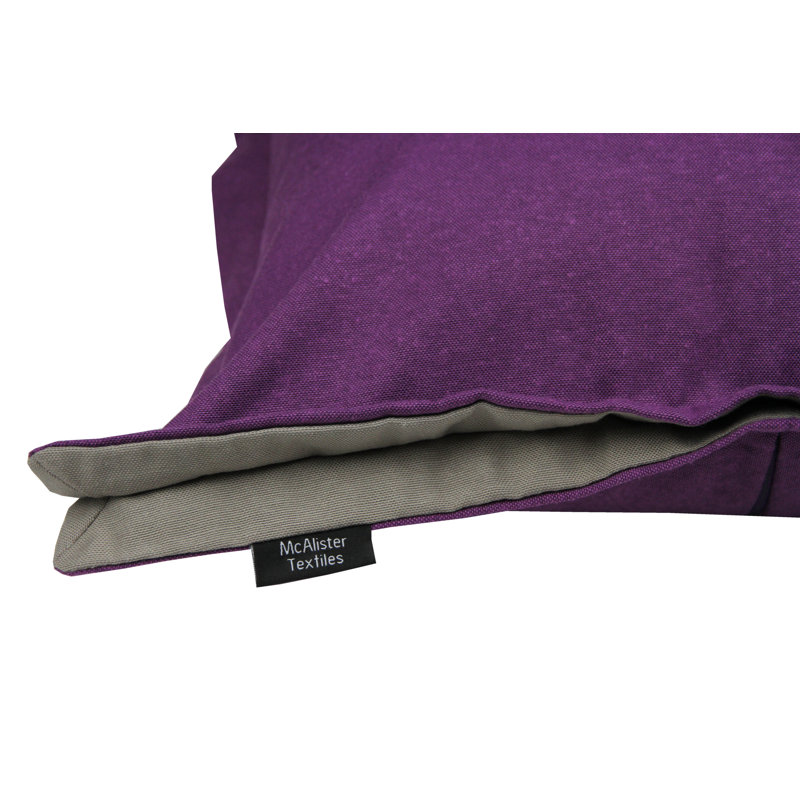 Square Cushion Cover, 43 x 43cm, Plum Purple/Taupe