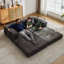 Lit convertible à compression, 2 places, sans os, chenille, sans assemblage requis
