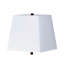 Lampe de table haute en polyrésine 27,5 po avec finition cerisier foncé, abat-jour en tissu blanc