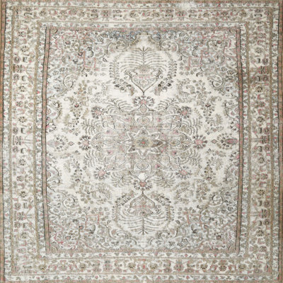Tapis brun/brun clair traditionnel