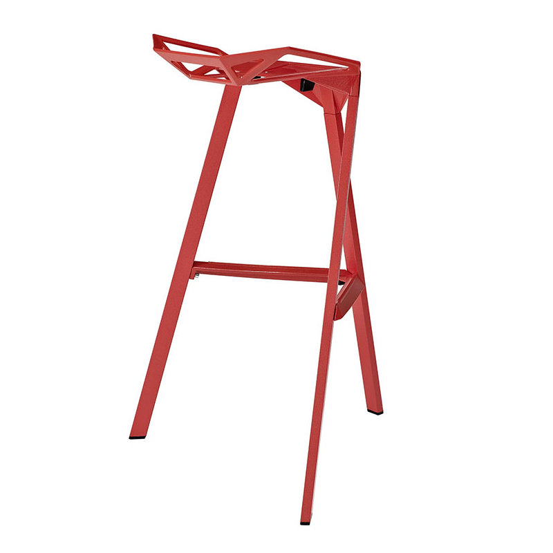 Tabouret de bar empilable Modway, Rouge