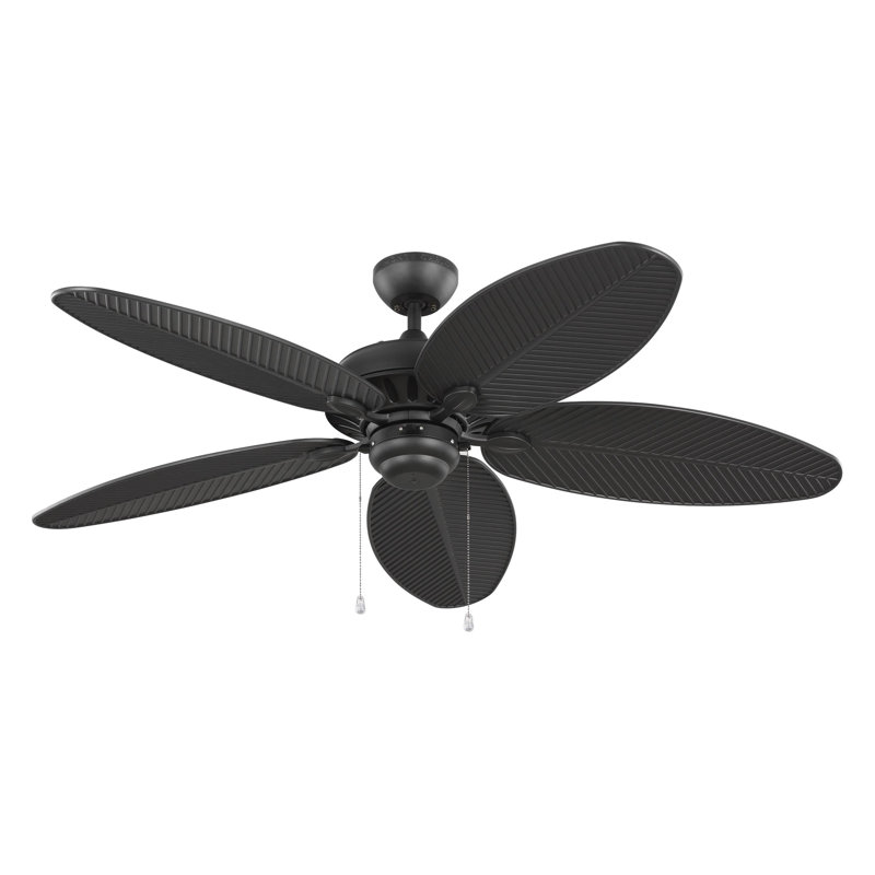 52'' Ceiling Fan, Matte Black with Black Blades