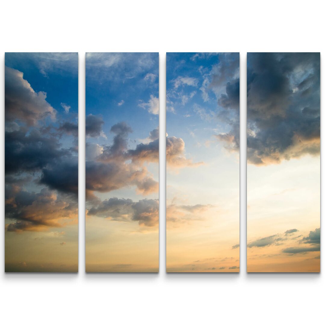 4-tlg. Leinwandbilder-Set Wolken am Abendhimmel