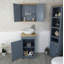 Slimline 515mm Free-standing Cloakroom Vanity Unit-838814545-838814544