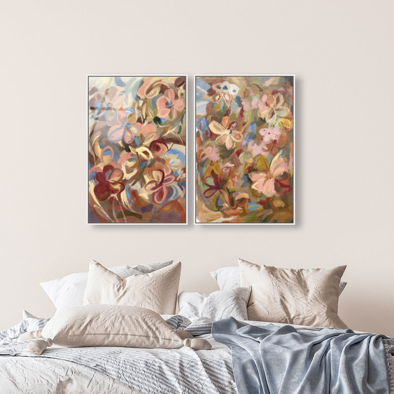 Moving Eden Set Set by Oliver Gal, 50"H x 34"W, White Floater Frame