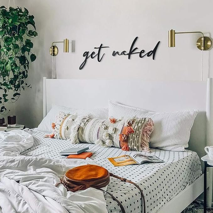 «Get N dénudé», art mural en métal - Décoration murale pour salon, enseigne de chambre à coucher