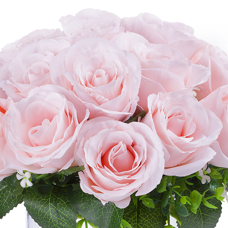Arrangement floral roses en vase, Rose