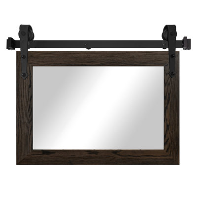 Manoil Solid Wood Rectangle Mirror