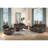 Zubaida Two Tone Chocolate Velvet Recliner Sofa W/USB Port & Drop Down Table