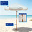 140 cm W X 140 cm D Beach Parasol with Manual Lift-897595639