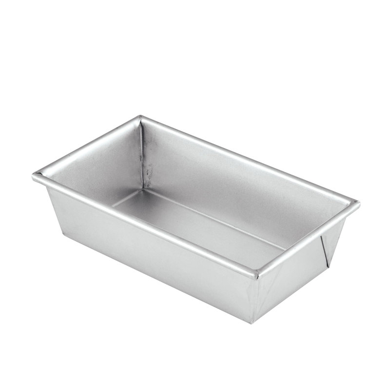 Silver Aluminized Steel Rectangle Loaf Pan, 9.5 x 5.5 Inch