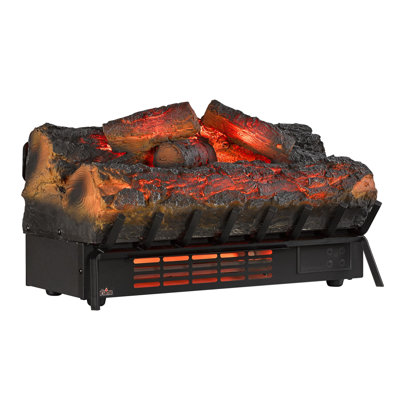 Electric Log Set 1,000 Sq Ft Heater, Faux Logs Insert With Infrared Flames For Existing Fireplaces, Remote Control Included -  Symple Stuff, 38A026572B624668A9FF07FC74FDF7D4
