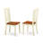 5 Piece Kitchen Table Set for 4 Includes a Rectangle Dining Room Table with Butterfly Leaf and 4 Dining Chairs, Buttermilk & Cherry-1789848796-1616347037
