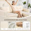 Canapé modulaire, canapé en L avec méridienne, blanc crème-989596486