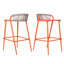 Tabourets de bar avec cadre en aluminium de 29,5 po de hauteur Roger Modern-385468586-385468580